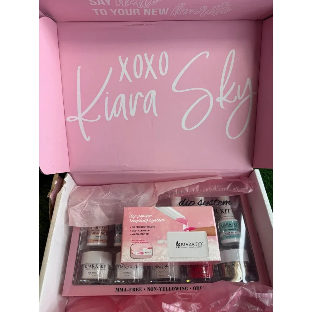 Kiara Sky Dip System Color Starter Kit Professional Nail Dip Powder Set